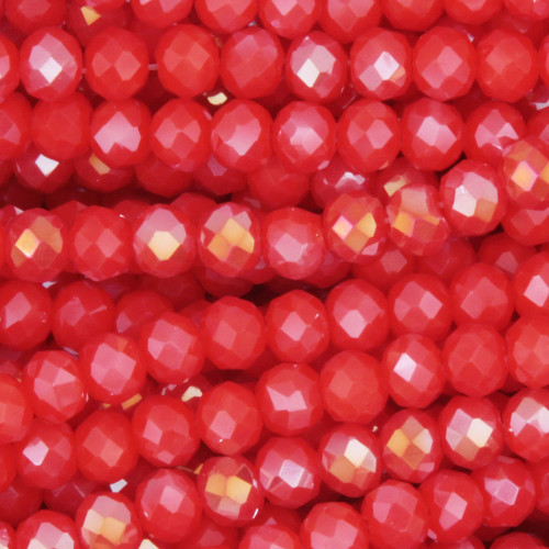 Cristalli rondella 4x3 mm red vermillion A/B filo 40 cm