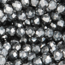 Cristalli rondella 4x3 mm silver filo 40 cm Cristalli rondella 4x3 mm silver filo 40 cm