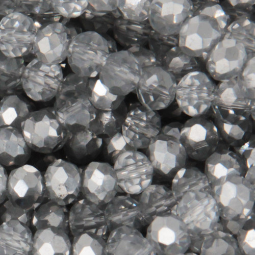 Cristalli rondella 4x3 mm silver grey filo 40 cm