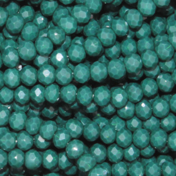 Cristalli rondella 4x3 mm verde militare filo 40 cm