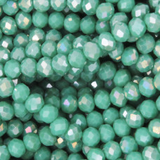 Cristalli rondella 4x3 mm viridian A/B filo 40 cm Cristalli rondella 4x3 mm viridian A/B filo 40 cm
