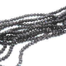 Cristalli rondella neri 4 mm filo 40 cm Cristalli rondella neri 4 mm filo 40 cm