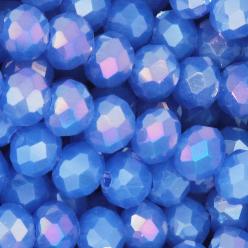 Cristalli rondella 6 mm ann blue A/B  filo 40 cm