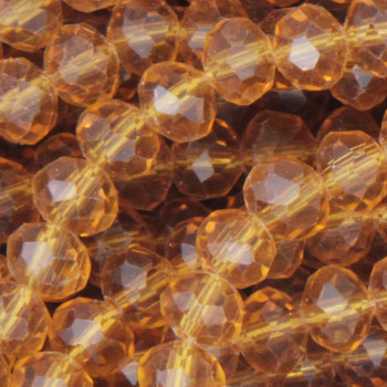 Cristalli rondella 6 mm ganboge filo 40 cm