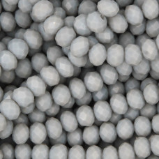 Cristalli rondella 6 mm grigio pastello filo 40 cm Cristalli rondella 6 mm grigio pastello filo 40 cm