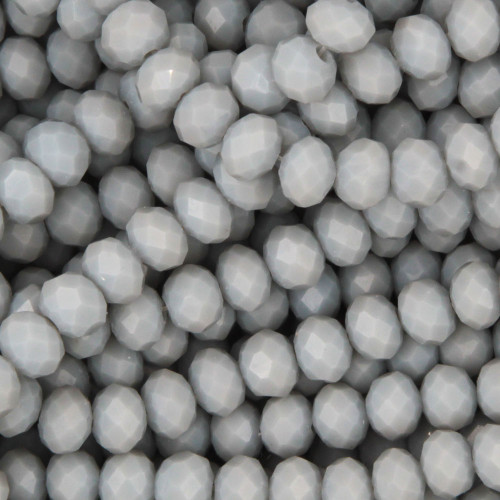 Cristalli rondella 6 mm grigio pastello filo 40 cm