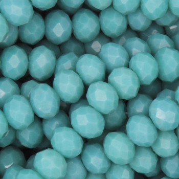 Cristalli rondella 6 mm medium turquoise filo 40 cm