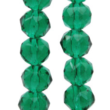 Cristalli tondi diamound cut 8 mm green filo 50 cm Cristalli tondi diamound cut 8 mm green filo 50 cm