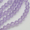 Cristalli tondi diamound cut 8 mm light violet filo 50 cm