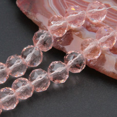 Cristalli tondi diamound cut 8 mm pink filo 50 cm Cristalli tondi diamound cut 8 mm pink filo 50 cm