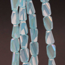 Cristalli rettangolo twister celesti A/B 6.5x4 mm filo 55 cm