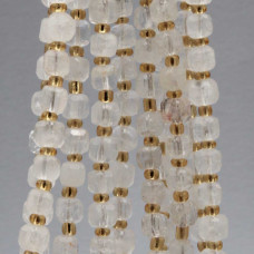 Pietre dure cubi sfac. 5 mm quarzo bianco grado A+++ filo 40 cm Pietre dure cubi sfac. 5 mm quarzo bianco grado A+++ filo 40 cm