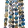 Pietre dure cubi sfac. pietre multicolor 5 mm grado A+++ filo 40 cm