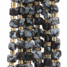 Pietre dure cubi sfac. 5 mm fiocco di neve grado A+++ filo 40 cm