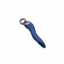 Charms cornetto portafortuna blu finitura rodio scuro 20 mm 1 pezzo