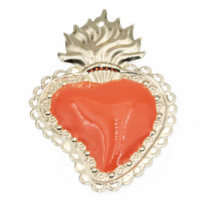Cuore sacro 90x60 mm arancio conf.1 pz Cuore sacro 90x60 mm arancio conf.1 pz