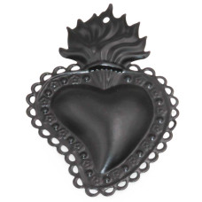 Cuore sacro 90x60 mm nero conf.1 pz Cuore sacro 90x60 mm nero conf.1 pz