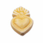 Cuore sacro in ceramica 15.5x10 mm giallo pacco 1 pezzo