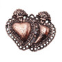 Cuore sacro rame scuro 24x28 mm 1 pz