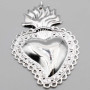 Cuore sacro 90x60 mm argento conf.1 pz