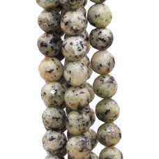 Diaspro dalmata tondo sfac. 9 mm filo 40 cm Diaspro dalmata tondo sfac. 9 mm filo 40 cm