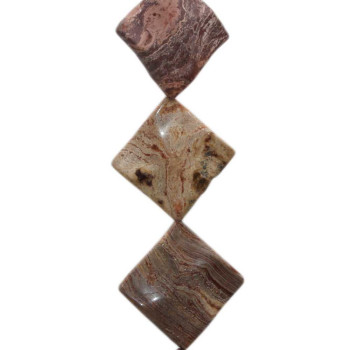 Diaspro jasper marrone rombo 40 mm 1 pz