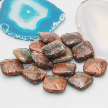 Diaspro jasper rombo liscio 19 mm conf. 10 pz