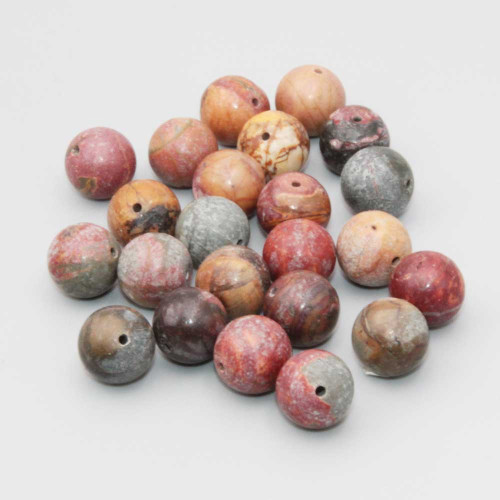 Diaspro jasper tondo liscio marrone 10 mm conf. 20 pz