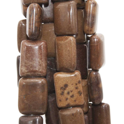 Diaspro marrone rettangolo liscio 17.5x13 mm pacco 10 pz