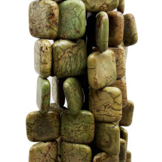 Diaspro verde quadrato 19.5 mm pacco 5 pz Diaspro verde quadrato 19.5 mm pacco 5 pz