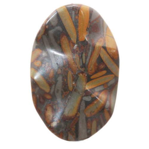 Diaspro marrone ovale ondulato 60x40 mm 1 pz