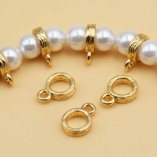 Anellino con asolo gold plated 7 mm 5 pz