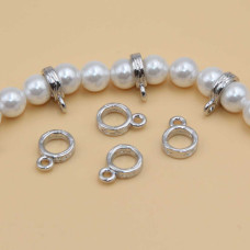 Anellino con asolo white gold plated 7 mm 5 pz Anellino con asolo white gold plated 7 mm 5 pz