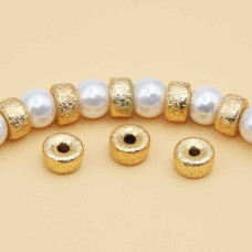 Distanziatori gold plated rondella diamantata 6x4 mm 20 pz
