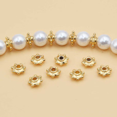 Distanziatori gold plated rondelle 6x2 mm 20 pz