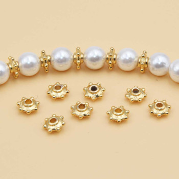 Distanziatori gold plated rondelle 6x2 mm 20 pz