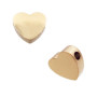Cuore acciaio 7.7 oro foro passante laterale 2 mm 1 pz