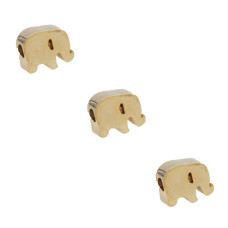 Distanziatore elefantino acciaio oro 7.5 mm 2 pz