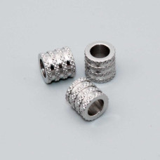 Distanziatori in acciaio tubicino 8x8 mm satinato conf. 4 pz