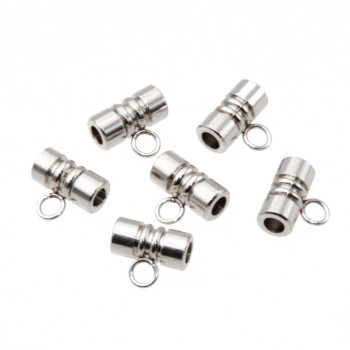 Distanziatori in acciaio tubicino con asola 10x4.5 mm conf.10 pz