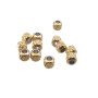 Distanziatori oro acciaio 3x2.5 mm foro 1.5 mm pacco 20 pz