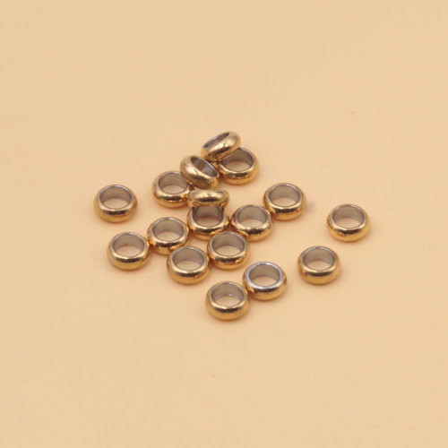 Distanziatori rondelle oro 4.7x1.7 mm foro 3 mm 10 pz