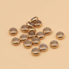 Distanziatori rondelle oro 5.7x1.8 mm foro 4 mm 10 pz