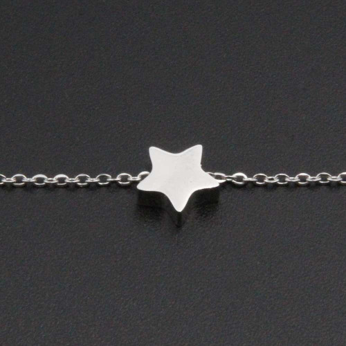 Stella acciaio 8 mm foro centrale 1 pz