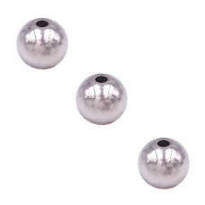 Pallina acciaio pieno 8x7 mm foro 1.8 mm pacco 10 pezzi