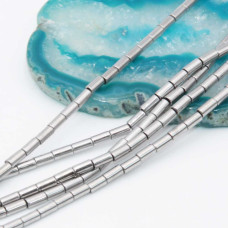 Ematite argento colonna 4x2 mm filo 40 cm Ematite argento colonna 4x2 mm filo 40 cm