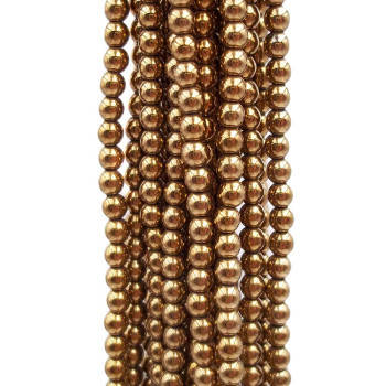 Ematite liscia oro scuro 3.2 mm filo 40 cm