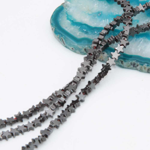 Ematite stella 4 mm filo 40 cm