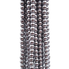 Ematite tonda liscia 4 mm filo 40 cm