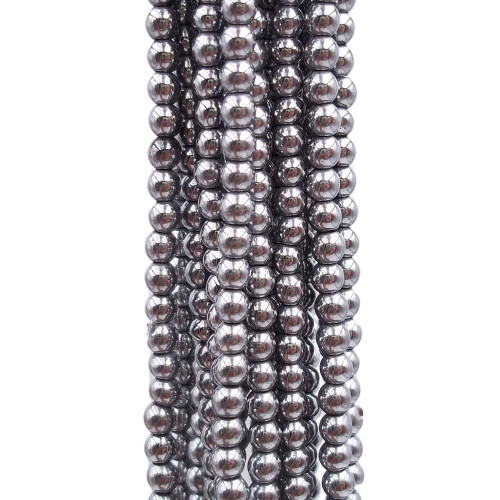 Ematite liscia argento 3 mm filo 40 cm